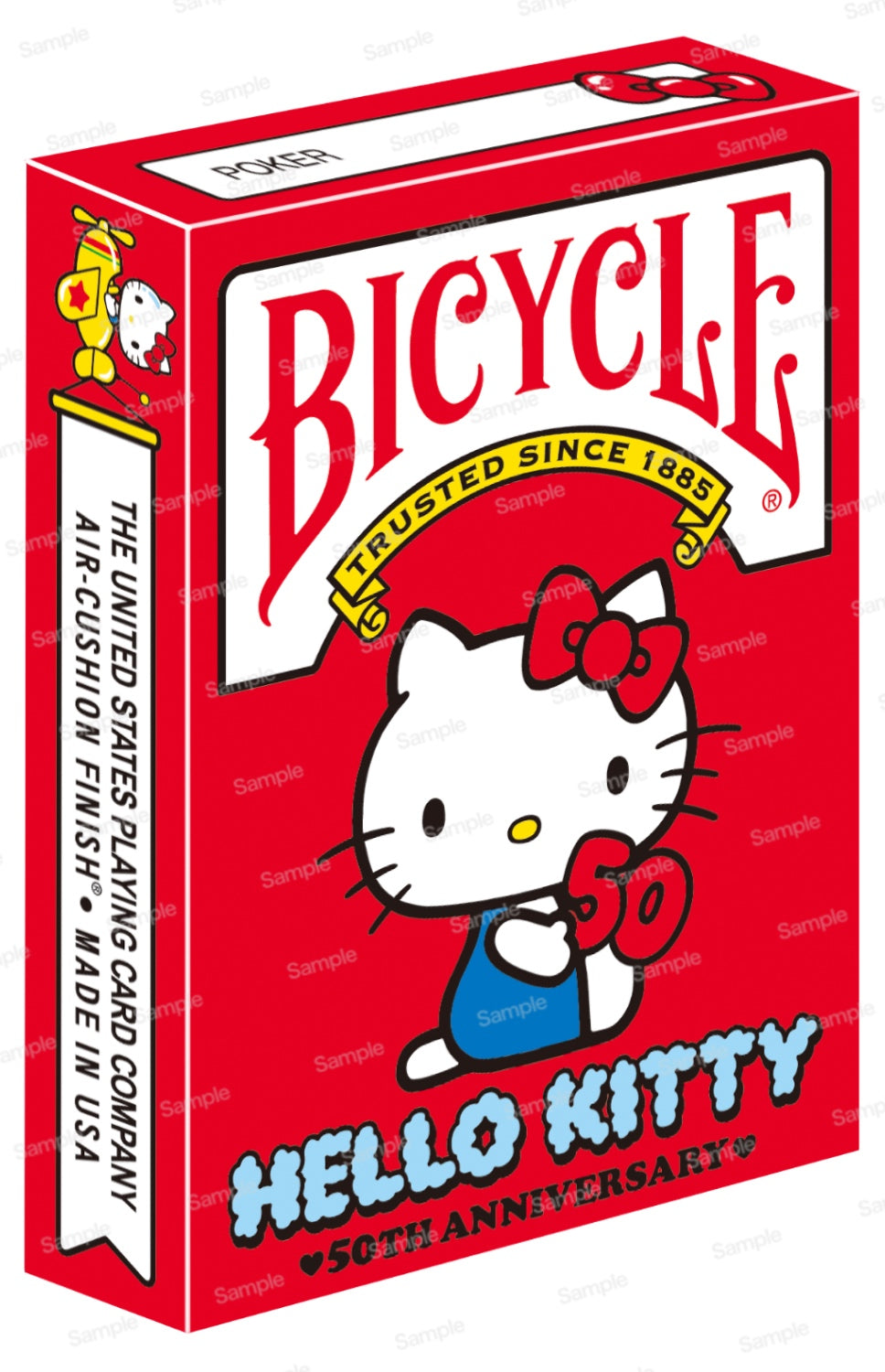 Bicycle Hello Kitty 50th Anniversary Red Playing Cards Sanrio