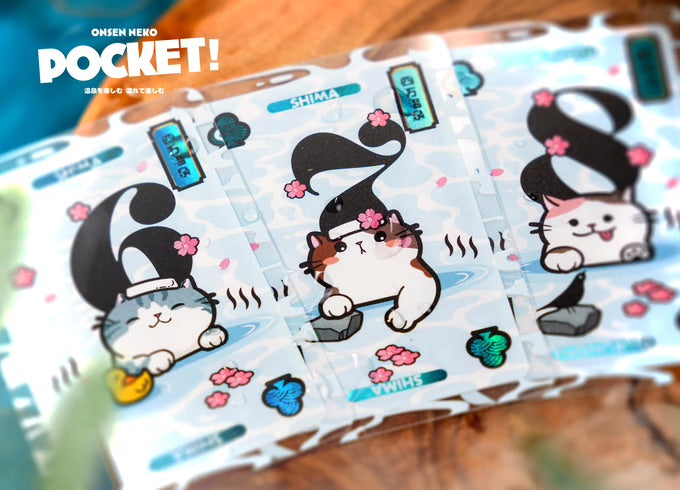 Onsen Neko POCKET Waterproof Travel-size Playing Cards Free Mini luggage