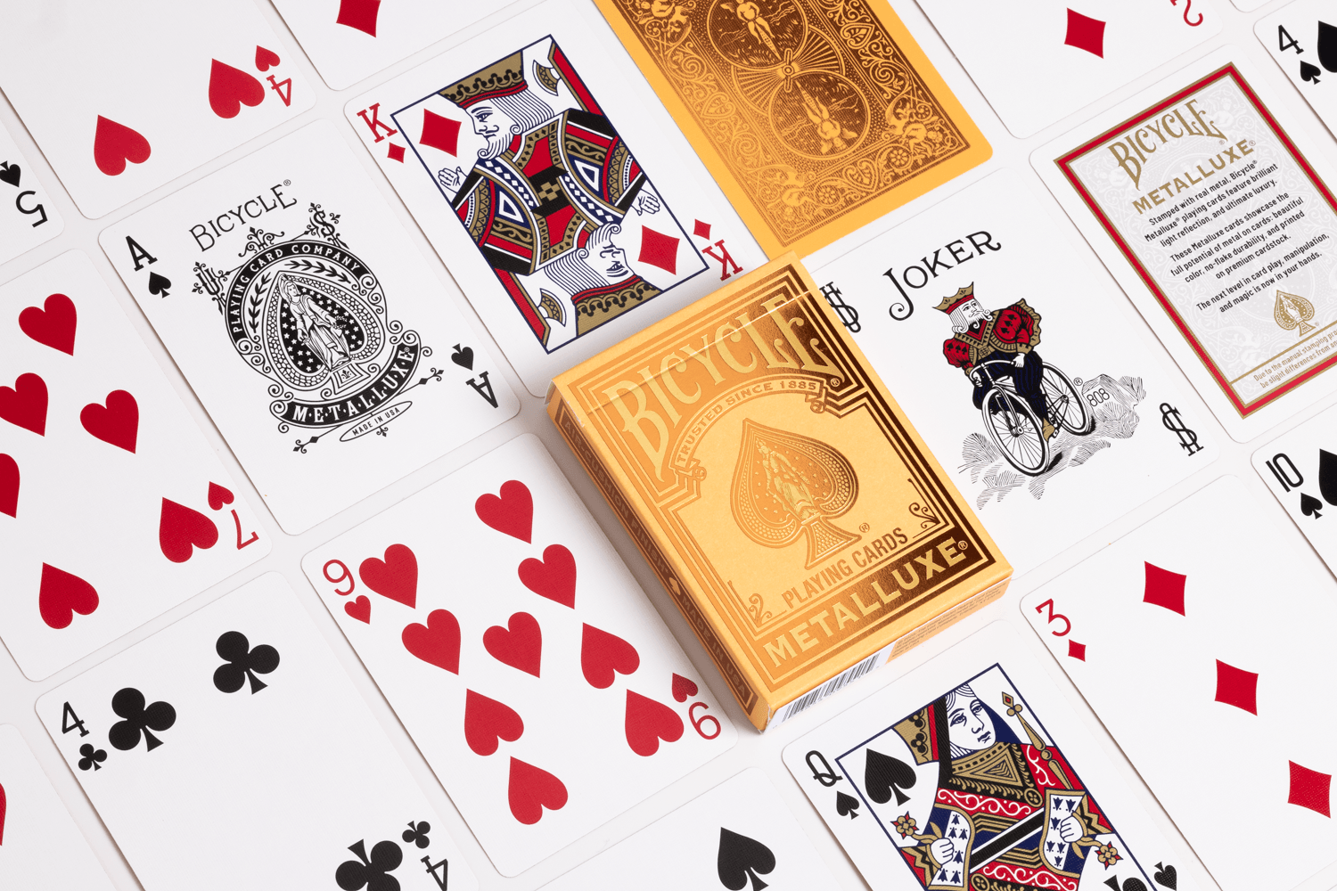 Bicycle Metalluxe Foil Orange Playing Cards