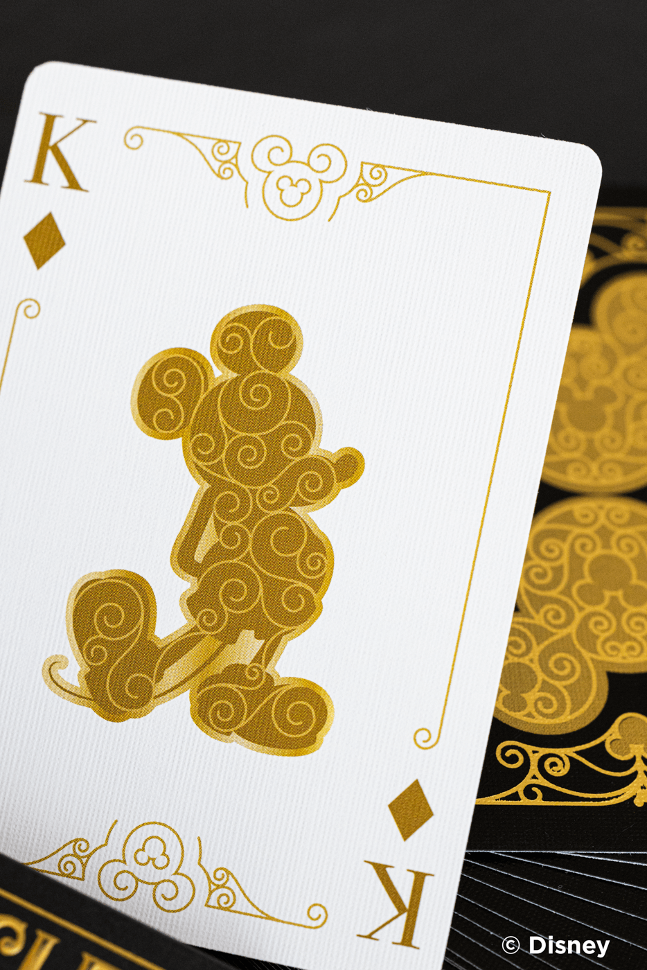 Disney Mickey Mouse inspired Black and Gold Playing Cards by Bicycle