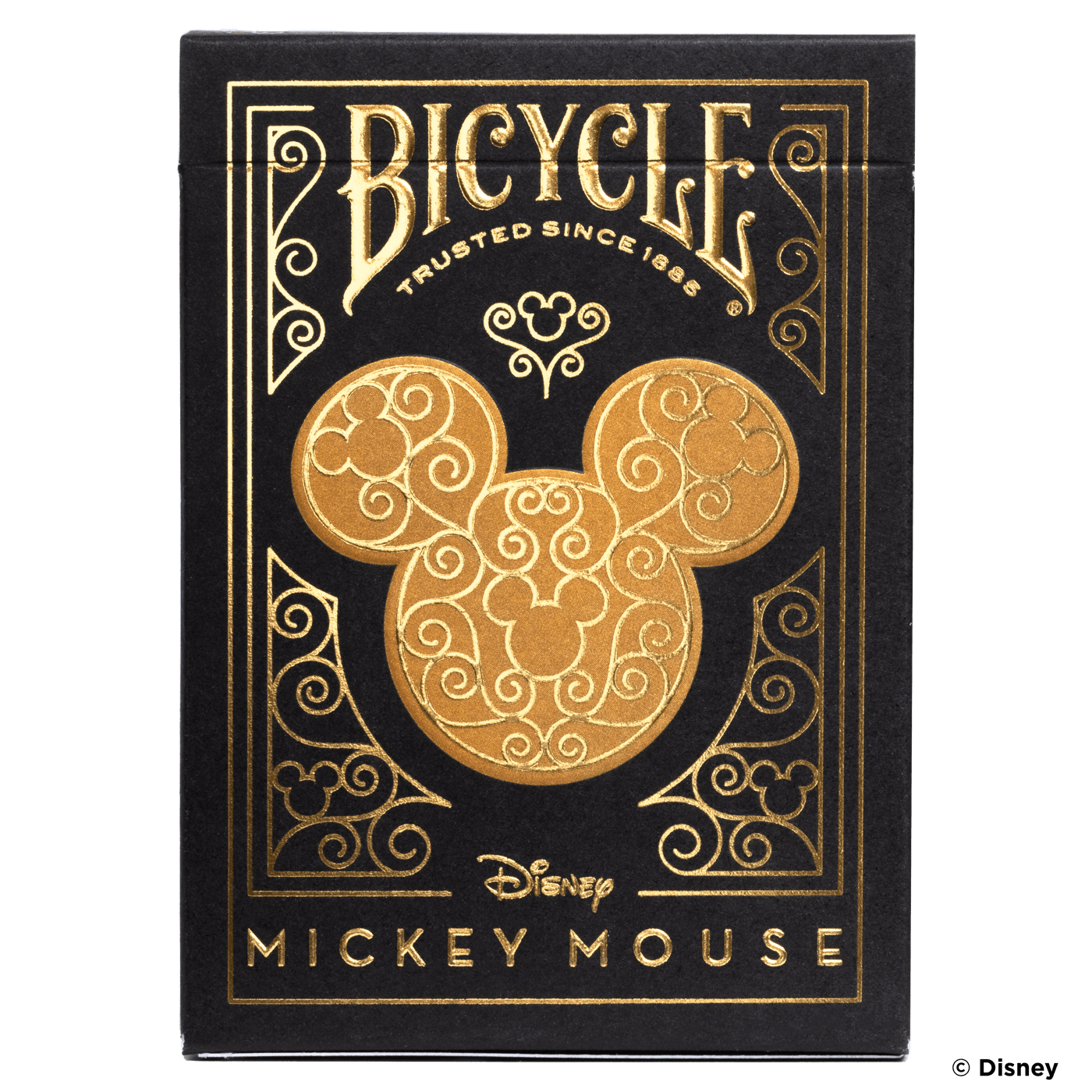 Disney Mickey Mouse inspired Black and Gold Playing Cards by Bicycle