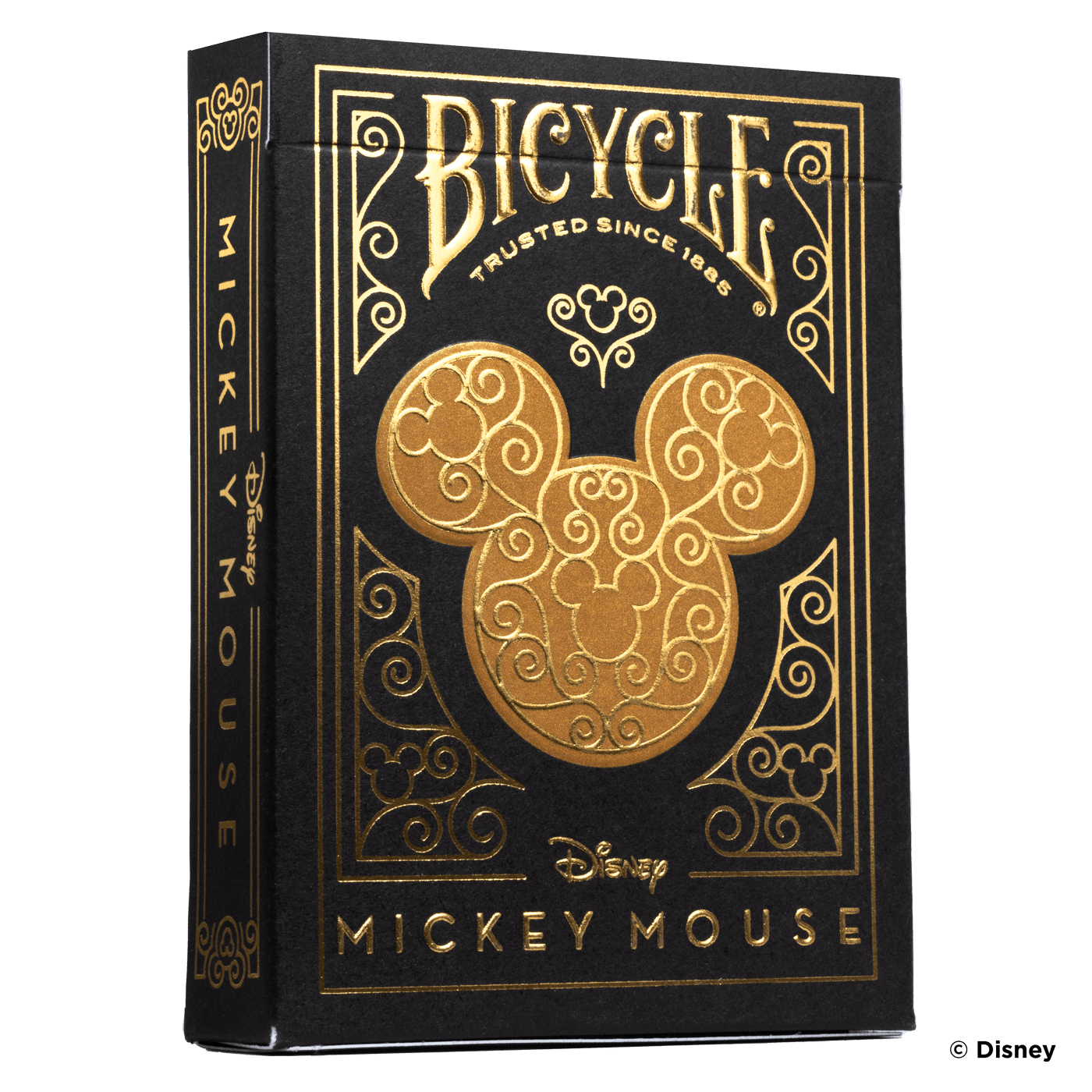Disney Mickey Mouse inspired Black and Gold Playing Cards by Bicycle