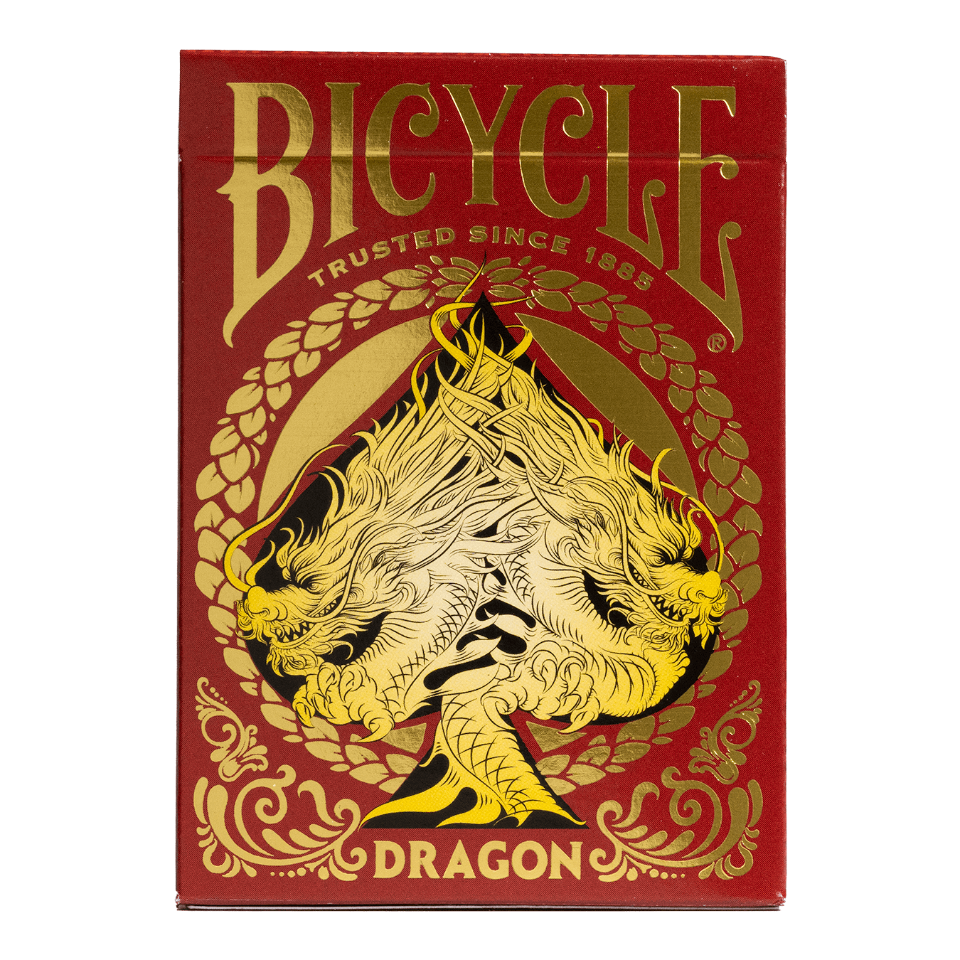 Bicycle Dragon Blue Black Red Gold Playing Cards