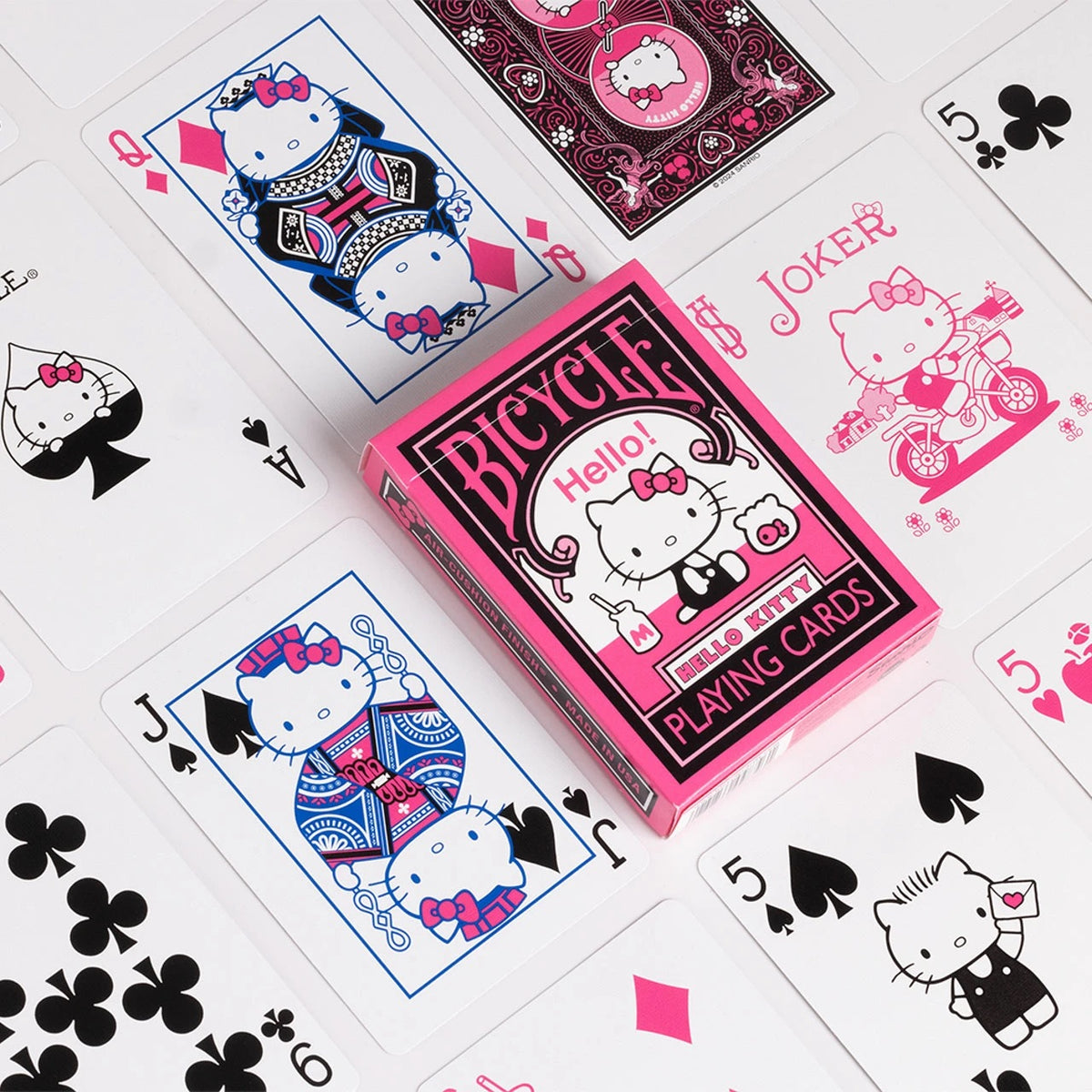 Bicycle Hello Kitty Playing Cards, Black & Pink, Sanrio