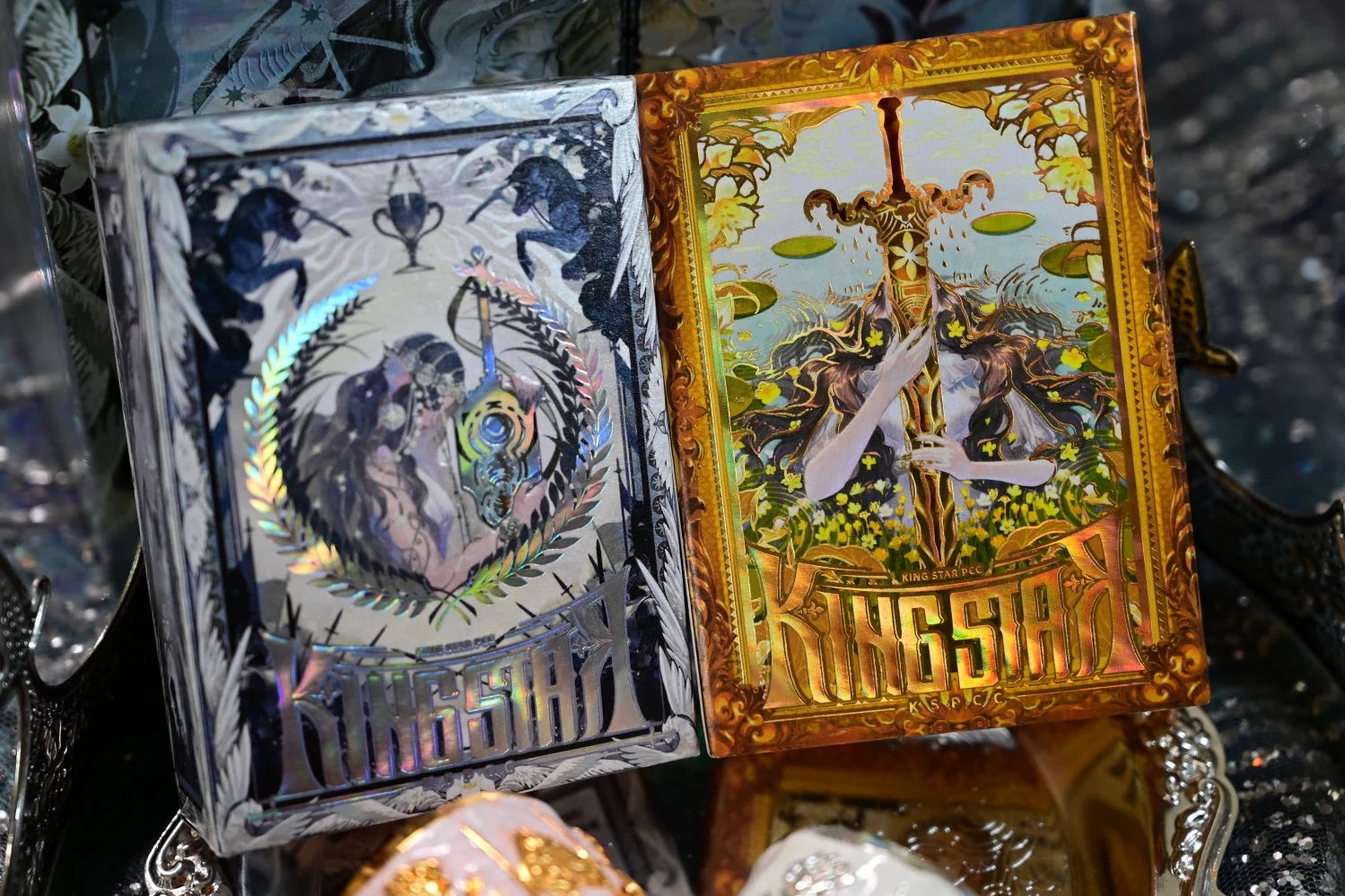 King Arthur V2 (Golden Dawn & Silver Fairyland) Playing Cards by KING STAR