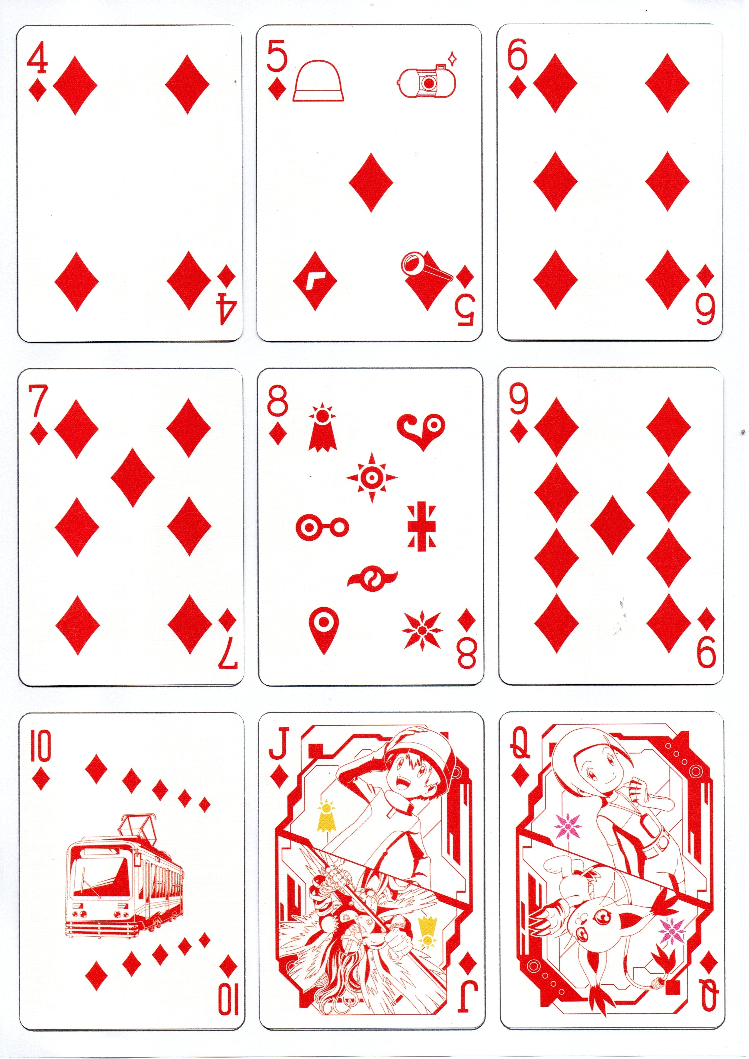 Bicycle Digimon Adventure & Zero-Two themed playing cards