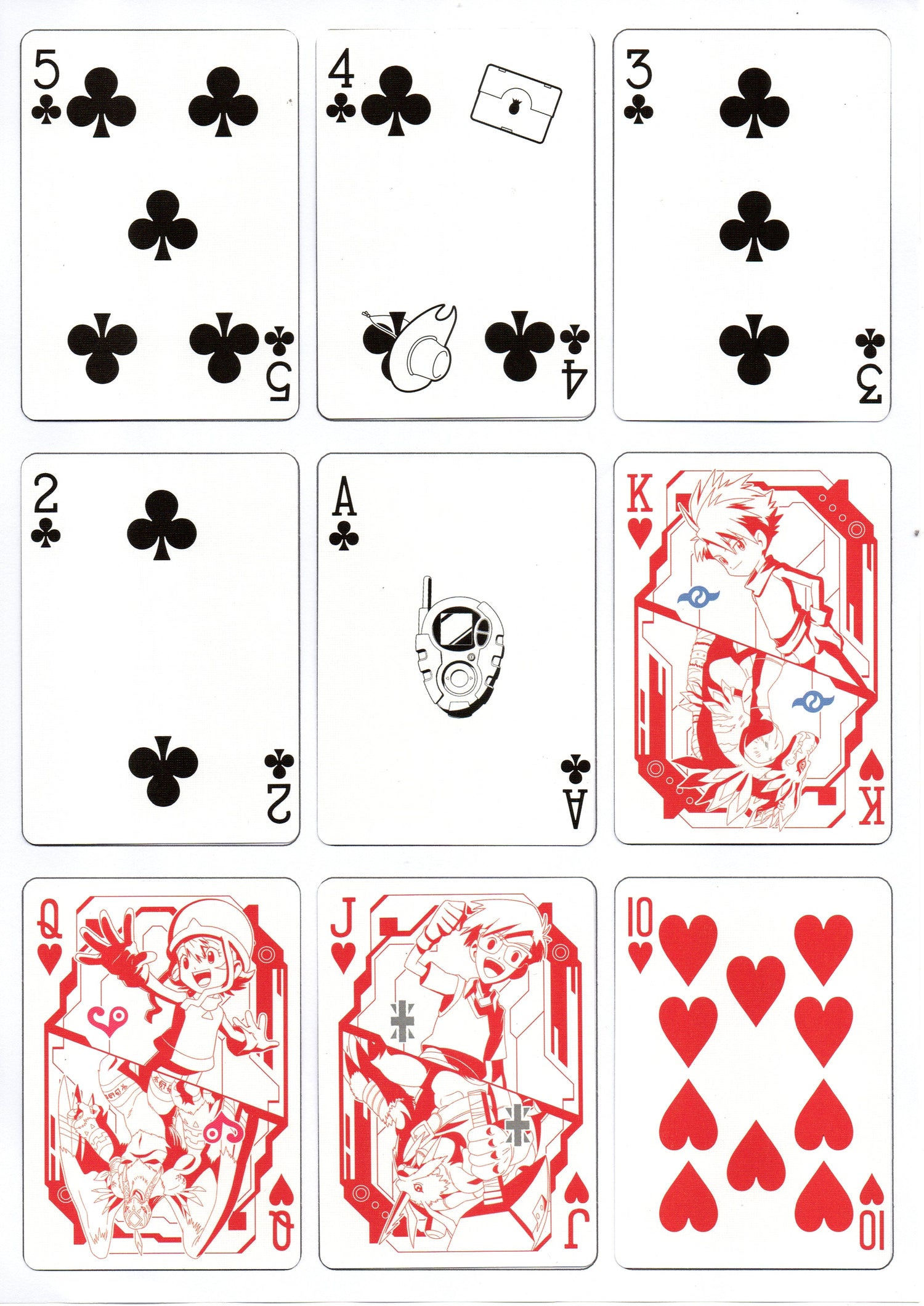 Bicycle Digimon Adventure & Zero-Two themed playing cards