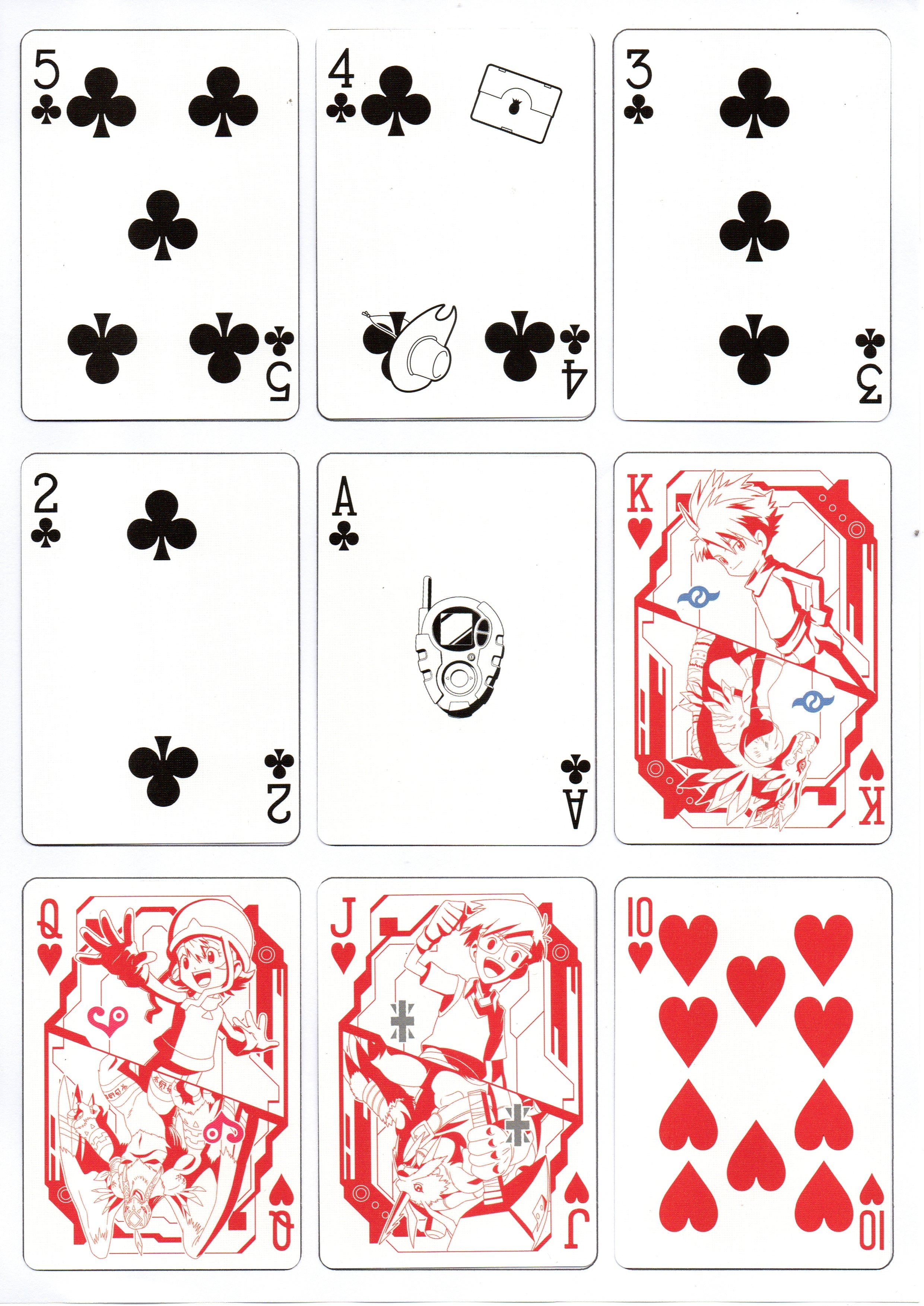 Bicycle Digimon Adventure & Zero-Two themed playing cards