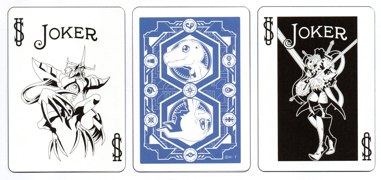 Bicycle Digimon Adventure & Zero-Two themed playing cards