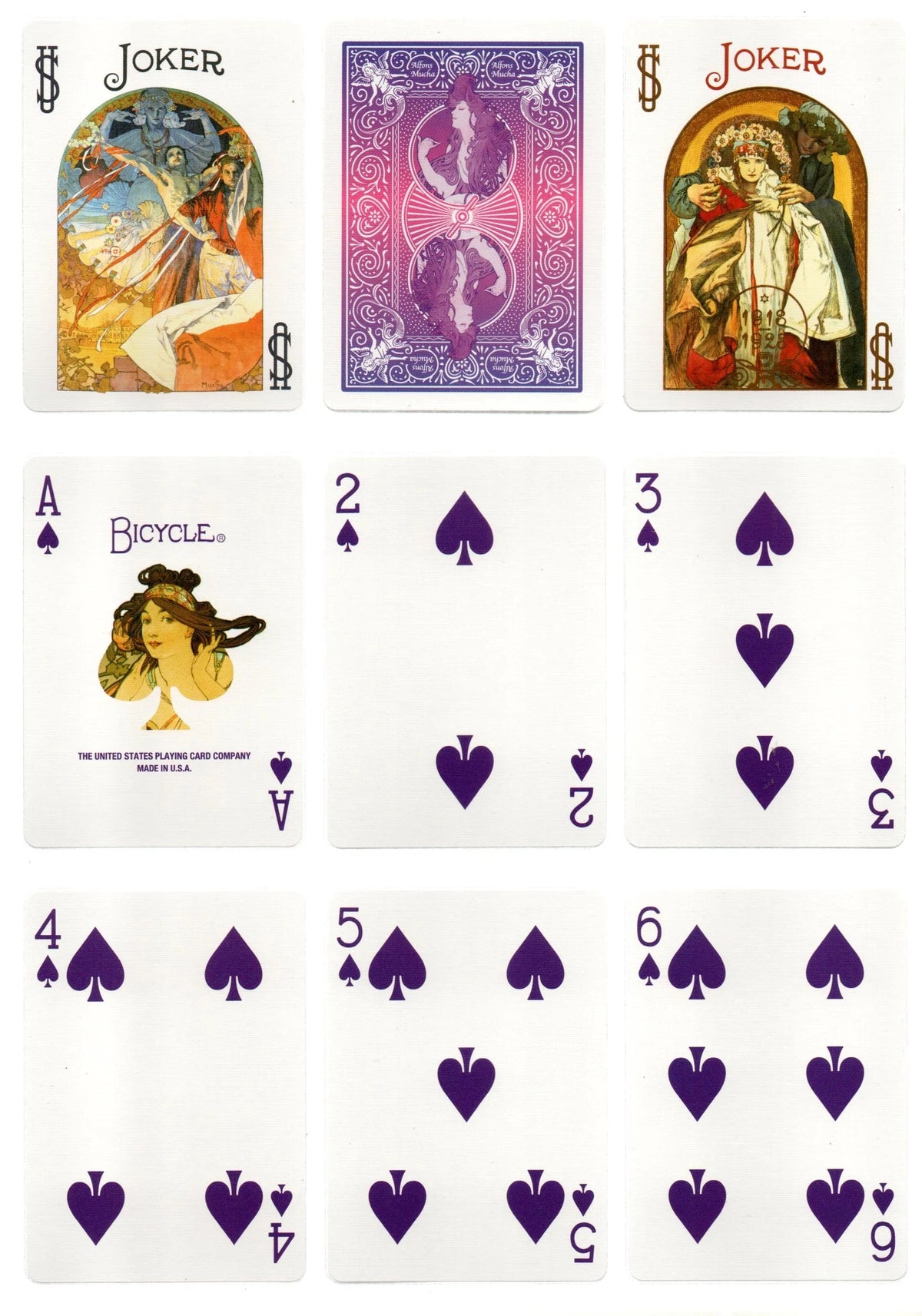 Bicycle Mucha Playing Cards by Alfons Mucha