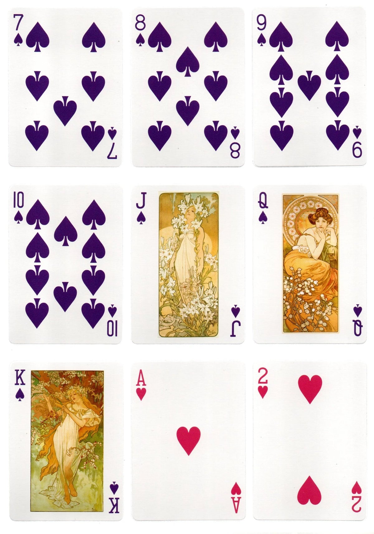 Bicycle Mucha Playing Cards by Alfons Mucha