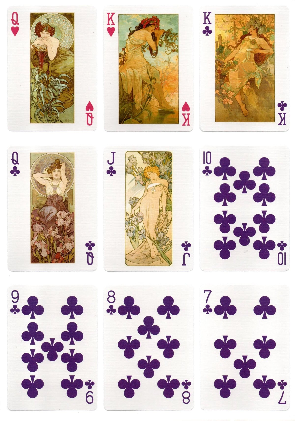 Bicycle Mucha Playing Cards by Alfons Mucha