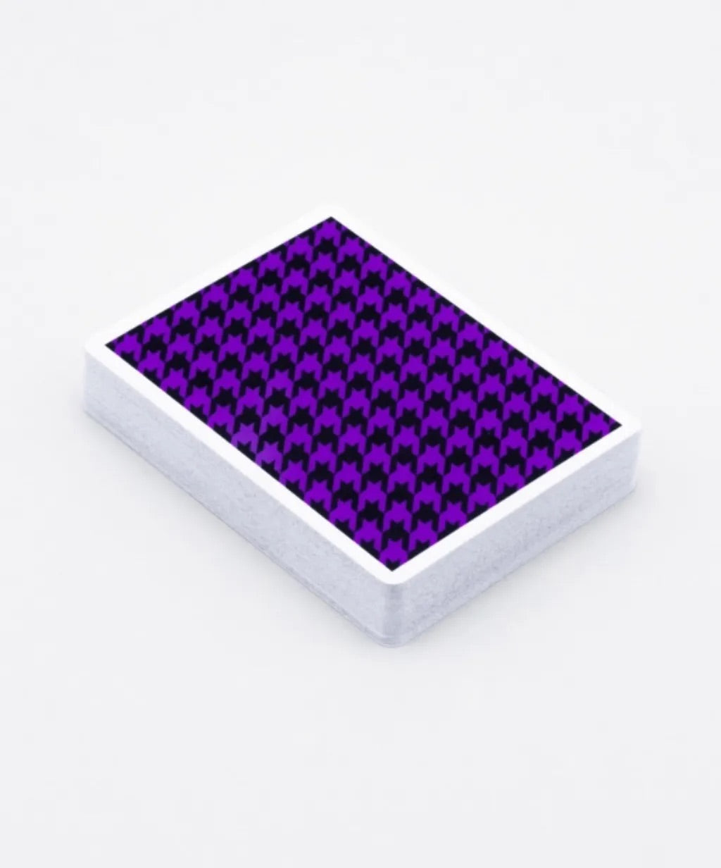 Anyone Worldwide: Purple Houndstooth Showroom Playing Cards