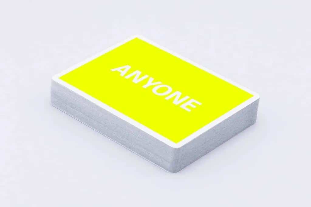 Anyone Worldwide: Neon Yellow Cap Logo Playing Cards