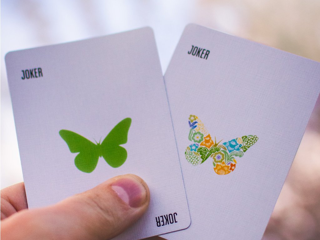 Butterfly Seasons Spring Summer Autumn Winter Marked Playing Cards by Ondrej Psenicka