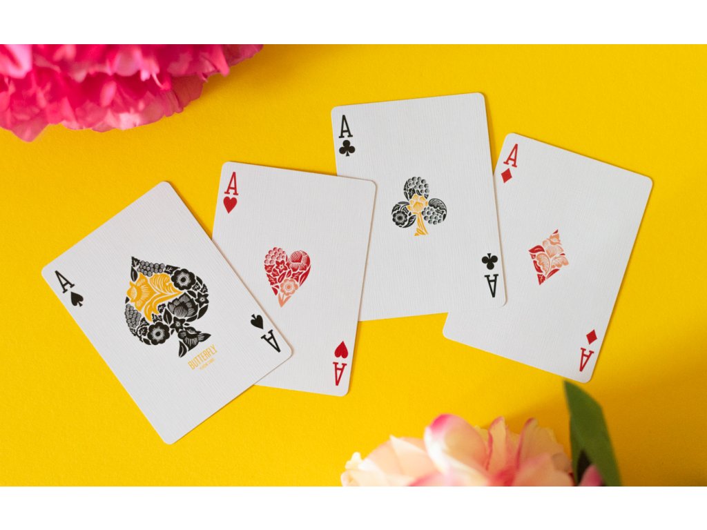 Butterfly Seasons Spring Summer Autumn Winter Marked Playing Cards by Ondrej Psenicka