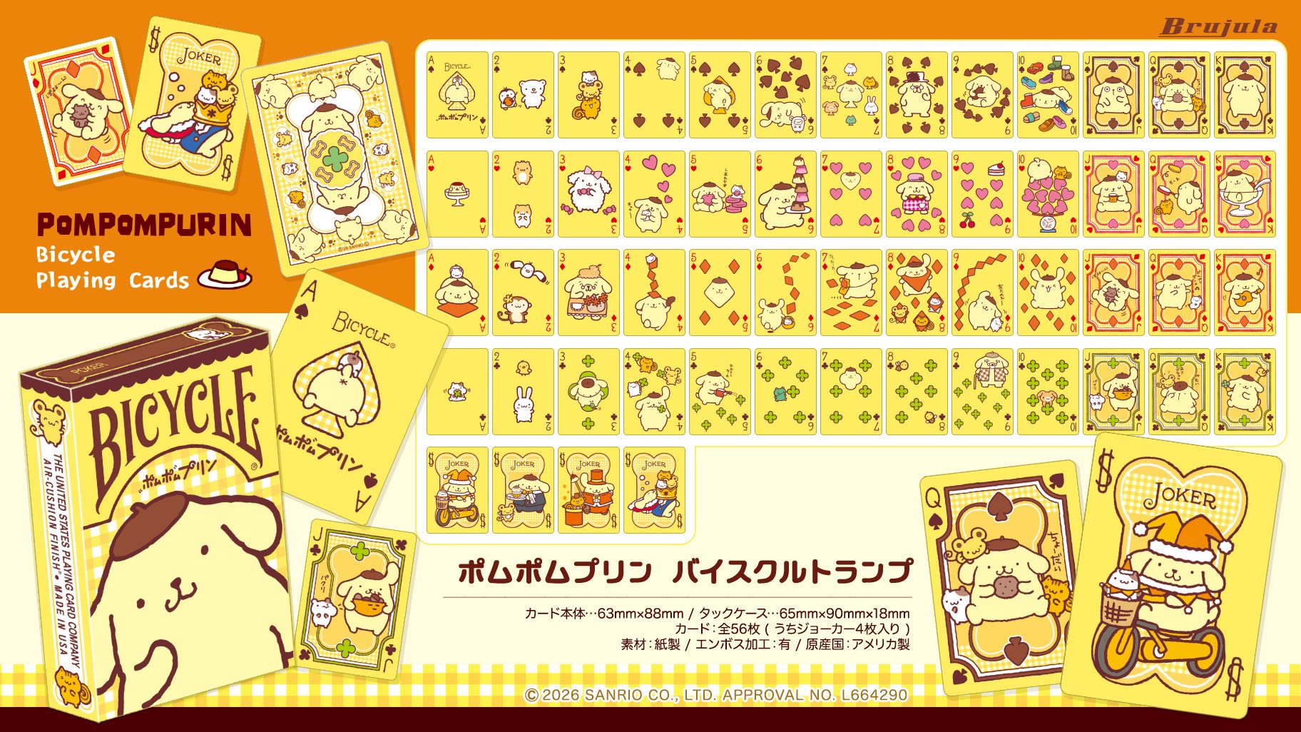 Bicycle Pompompurin Playing Cards