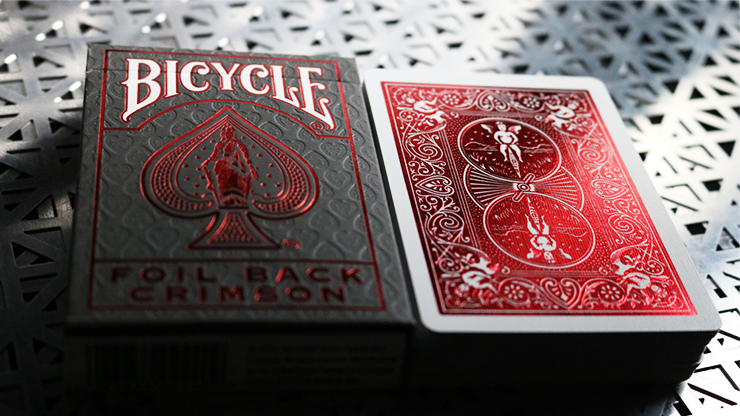 Bicycle Rider Back Crimson Luxe Red Playing Cards