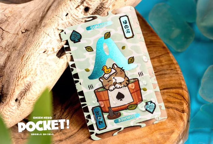 Onsen Neko POCKET Waterproof Travel-size Playing Cards Free Mini luggage