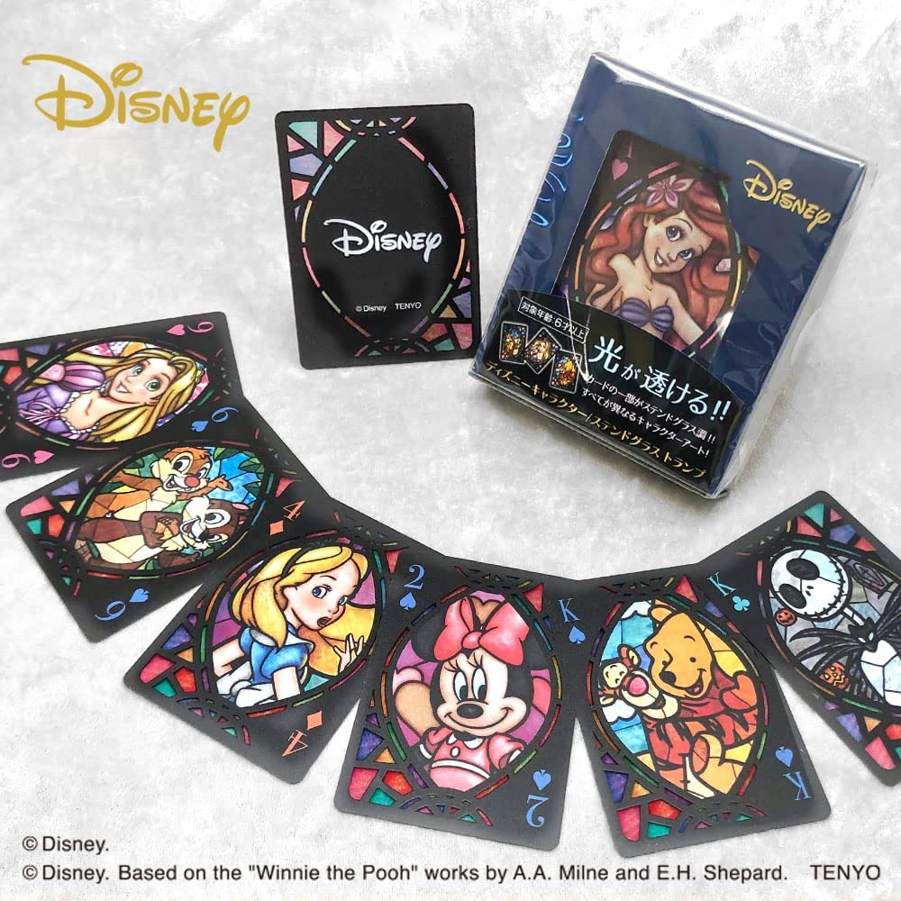 Disney Tokyo Japan Characters Stained Glass Playing Cards