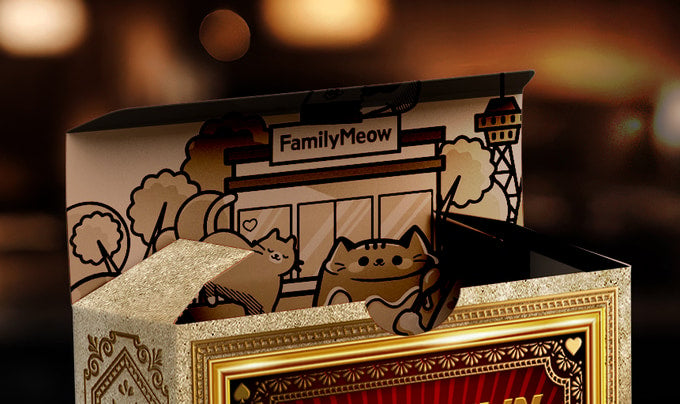 Konbine Neko Food Guide Playing Cards for Foodies Gilded Foil with Pins