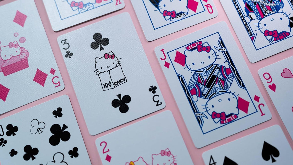 Bicycle Hello Kitty Playing Cards, Black & Pink, Sanrio