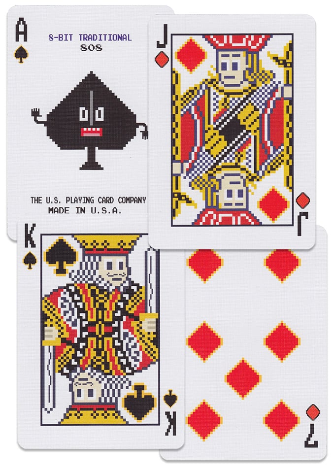 Bicycle 8-Bit Playing Cards Red + Blue Set