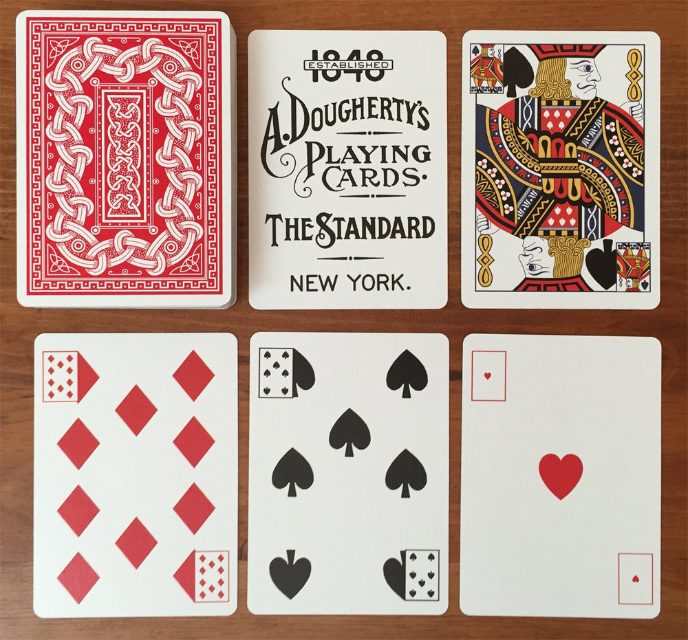 4-Decks Set 1876 Andrew Dougherty No.18 Triplicate Original Release Playing Cards Restoration (Limited)