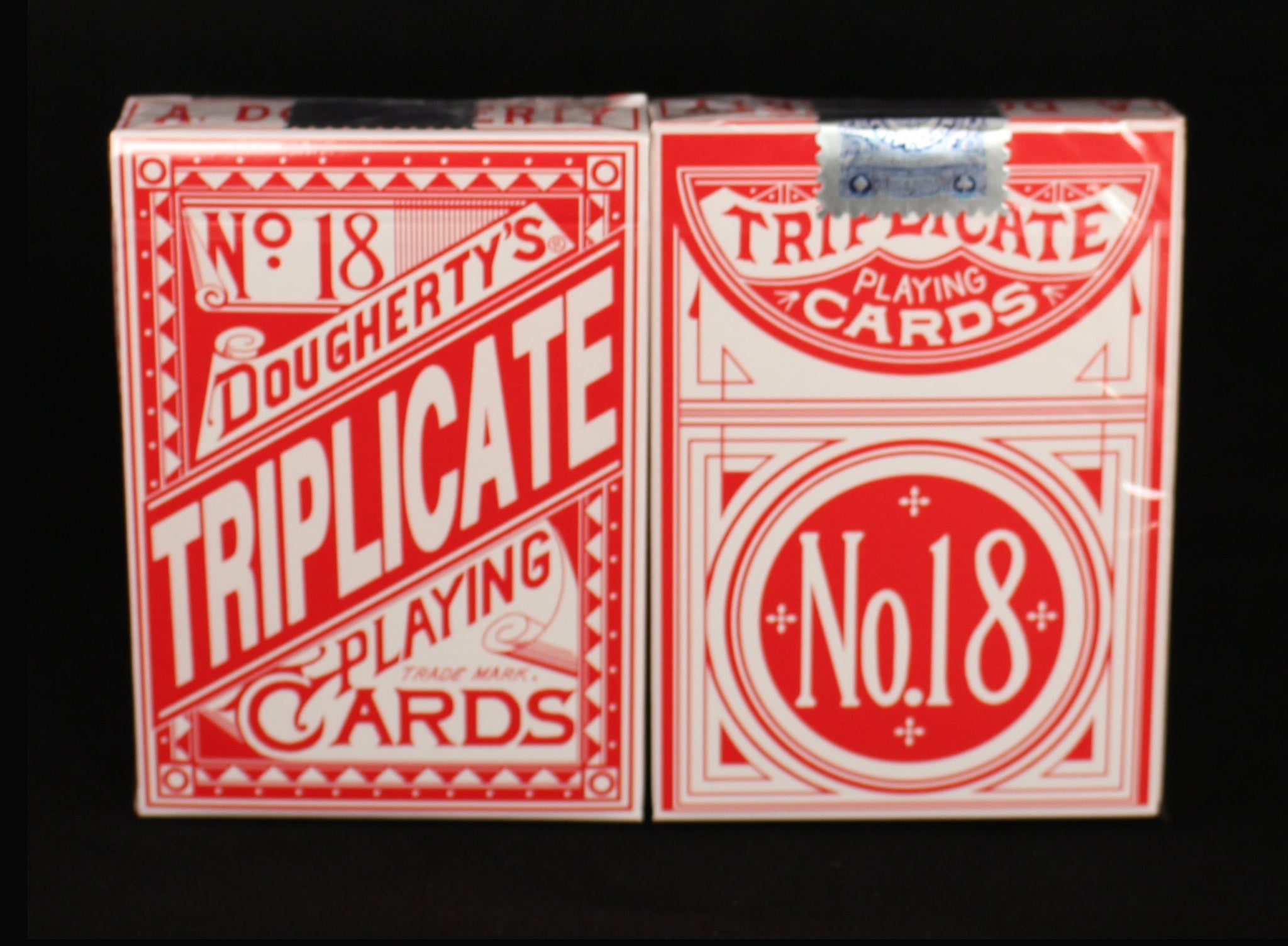 4-Decks Set 1876 Andrew Dougherty No.18 Triplicate Original Release Playing Cards Restoration (Limited)