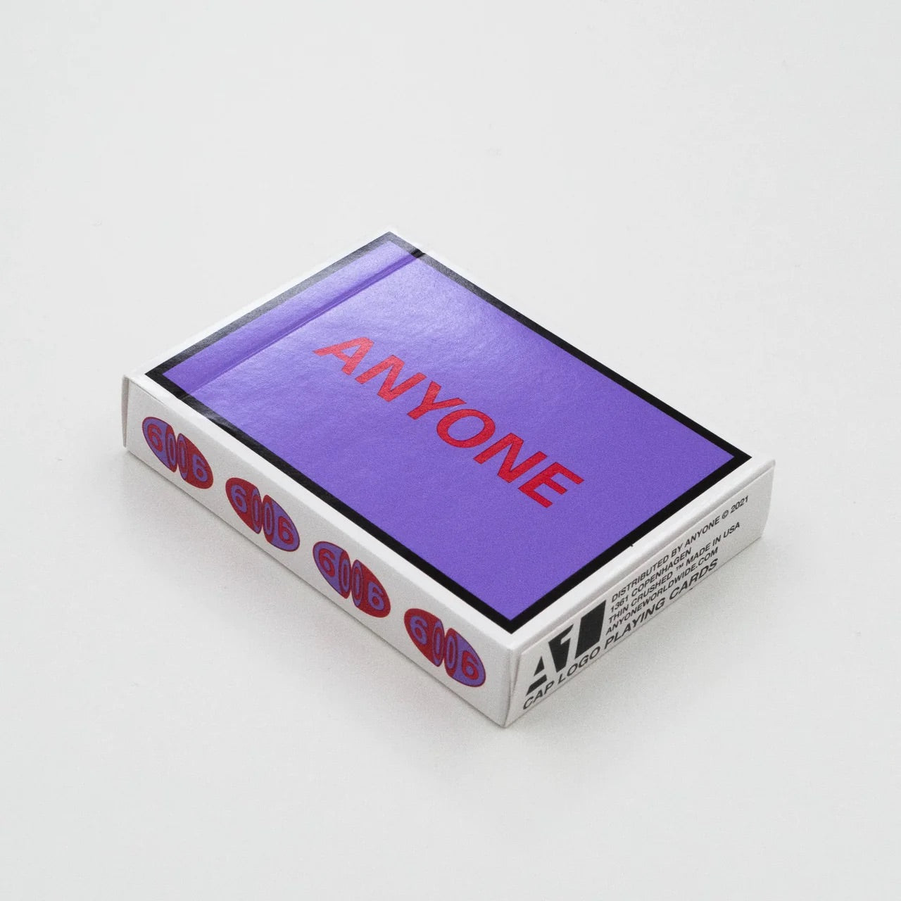 Anyone Worldwide Purple/Red Cap Logo Playing Cards