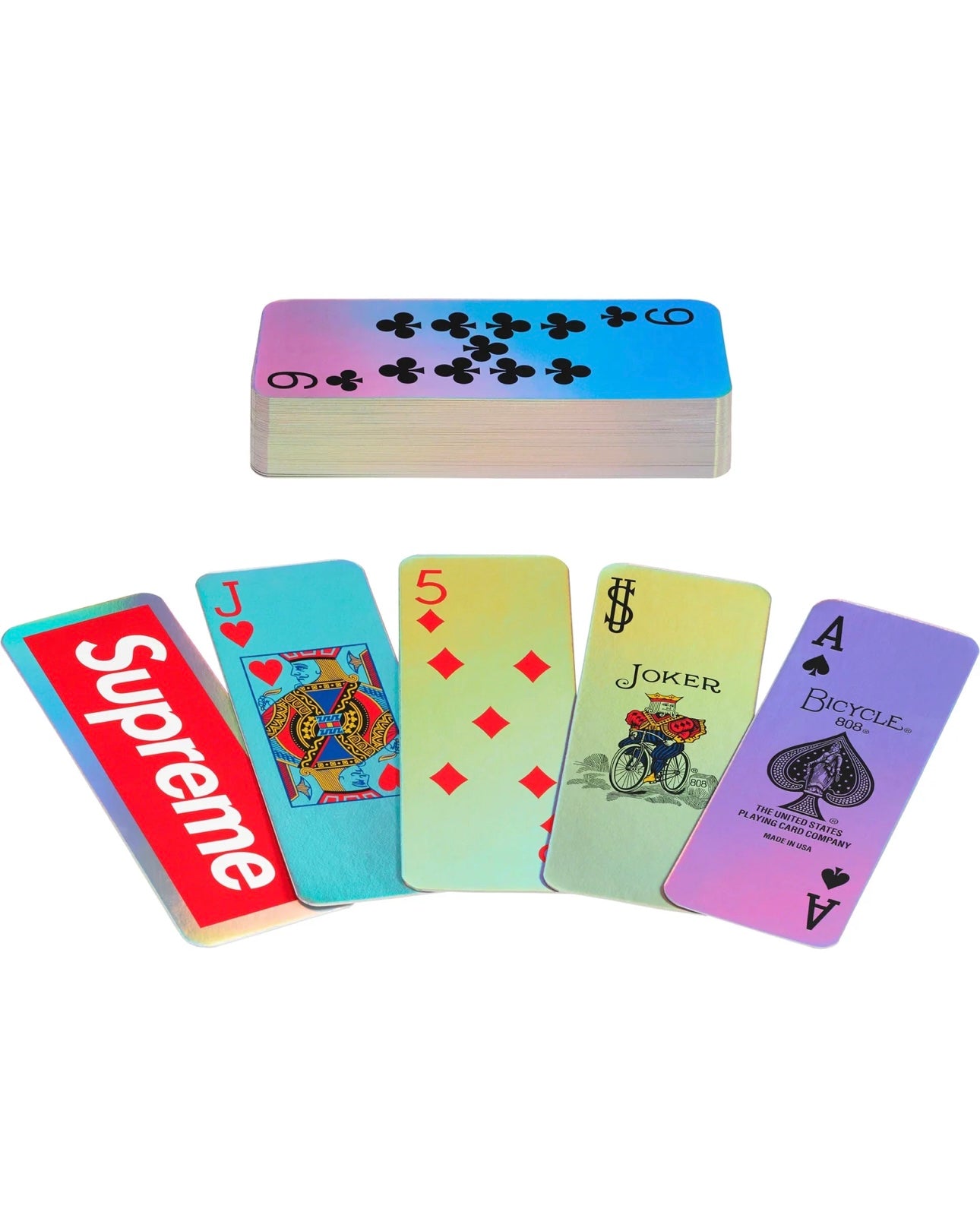 Supreme x Bicycle Holographic Slice Playing Cards
