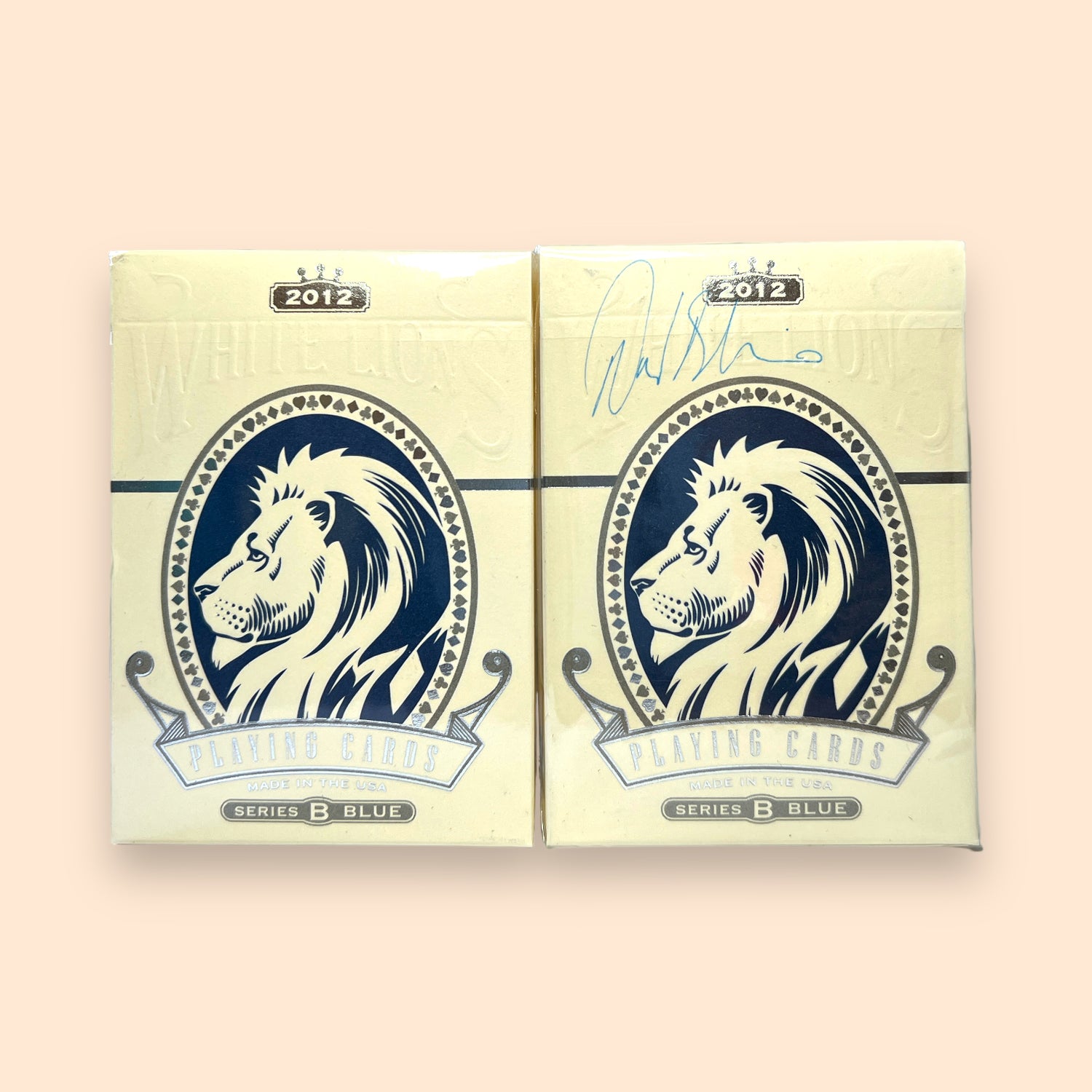 Split Spade White Lions Series B Blue Box Set Signed by David Blaine