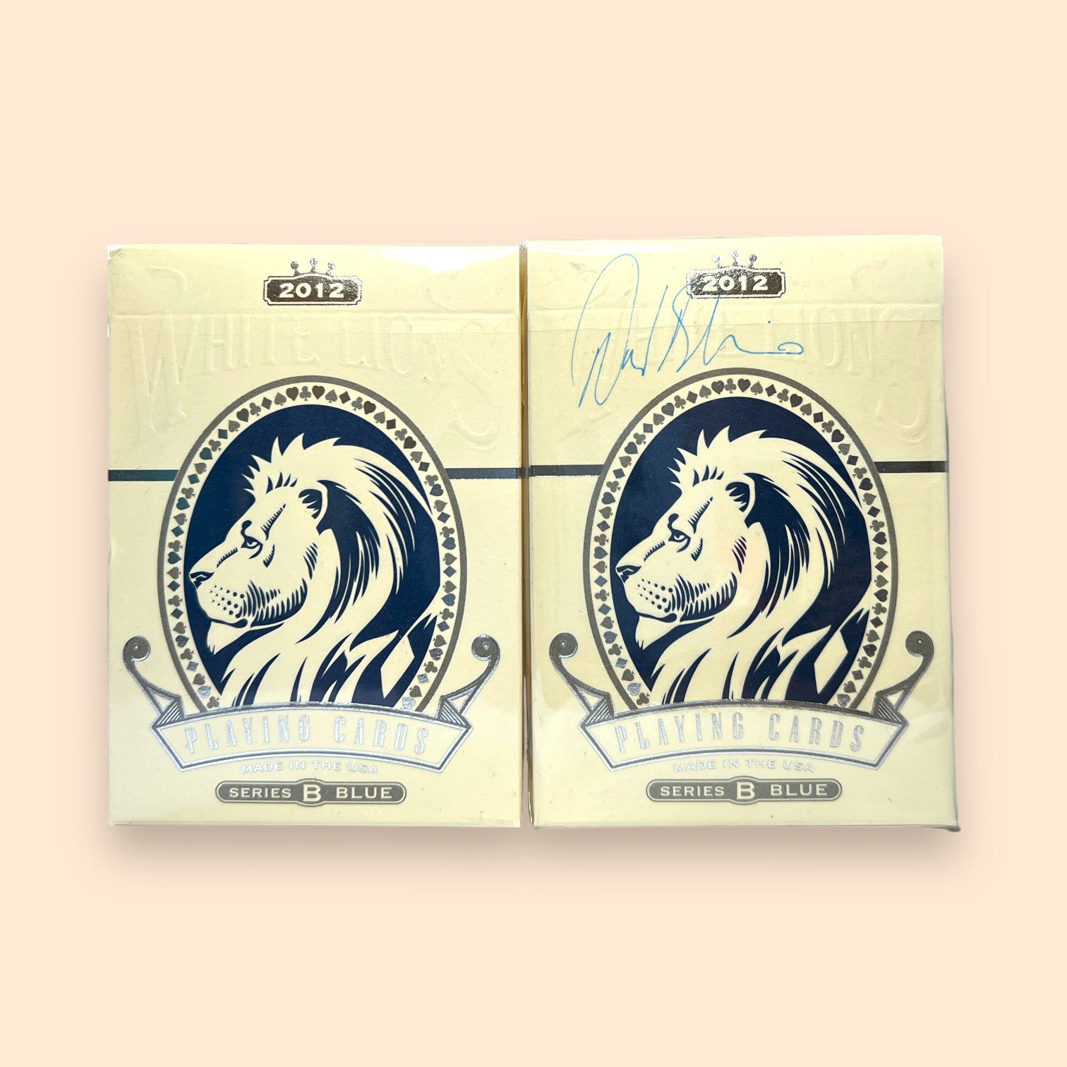 Split Spade White Lions Series B Blue Box Set Signed by David Blaine