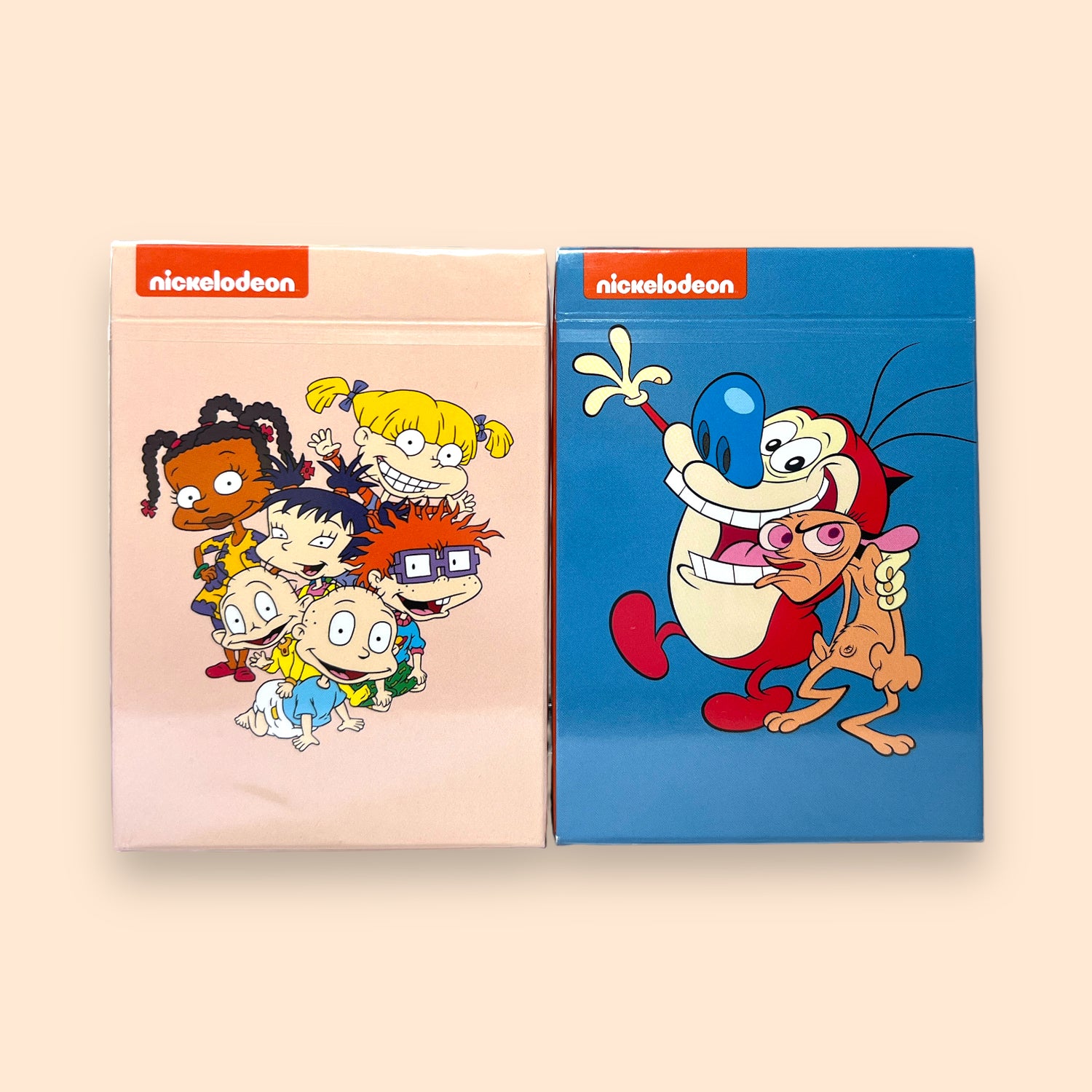 Fontaine Nickelodeon Ren &amp; Stimpy and Rugrats Gilded playing cards