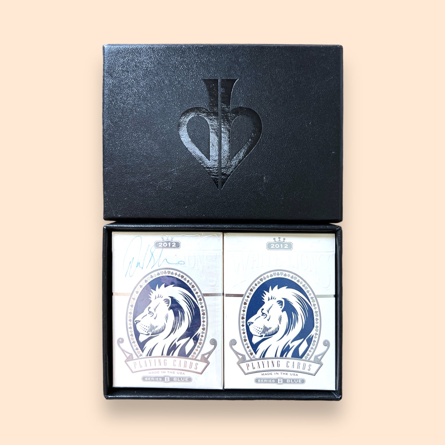 Split Spade White Lions Series B Blue Box Set Signed by David Blaine