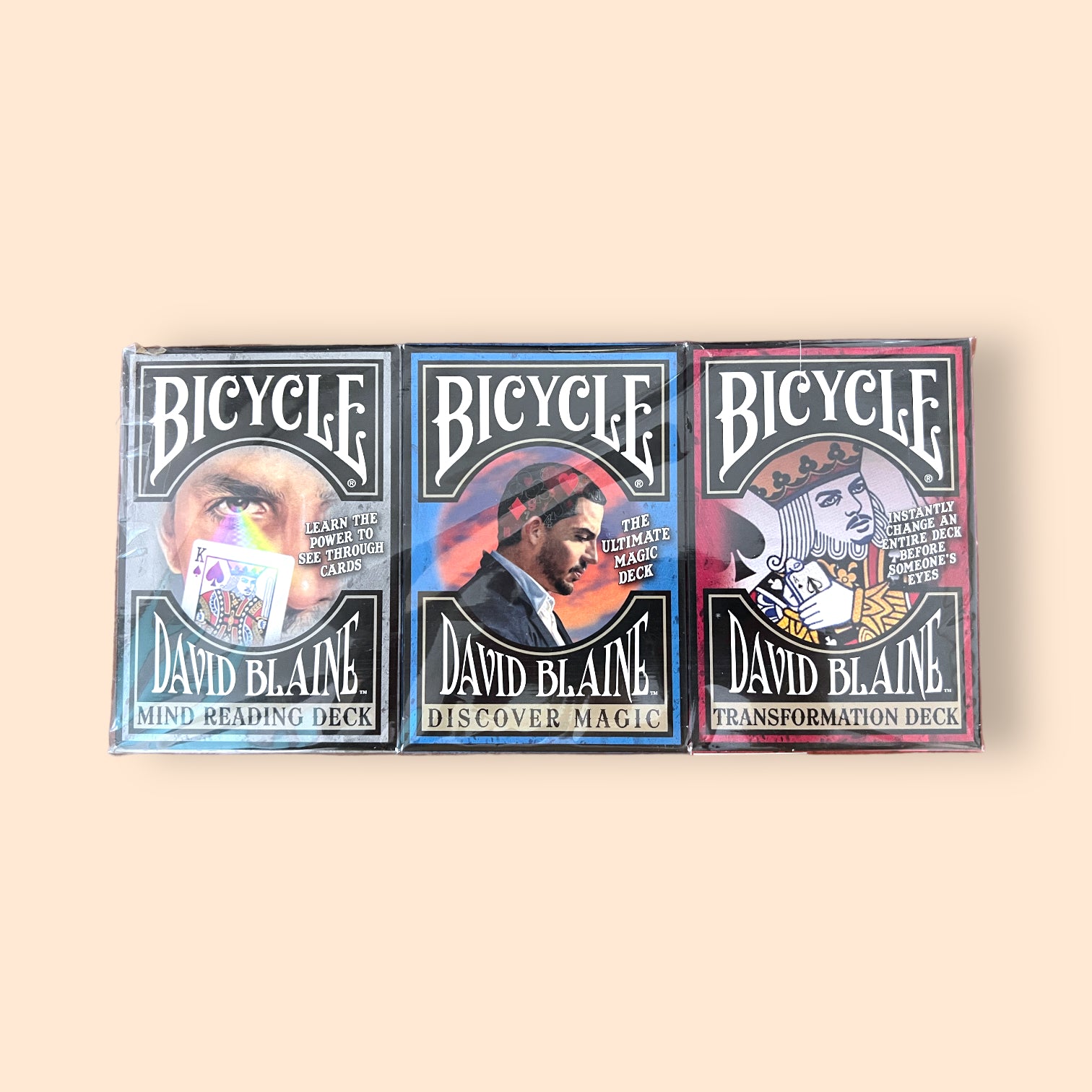 David Blaine Bicycle Discover Magic Mind Reading Transformation Playing Cards Set