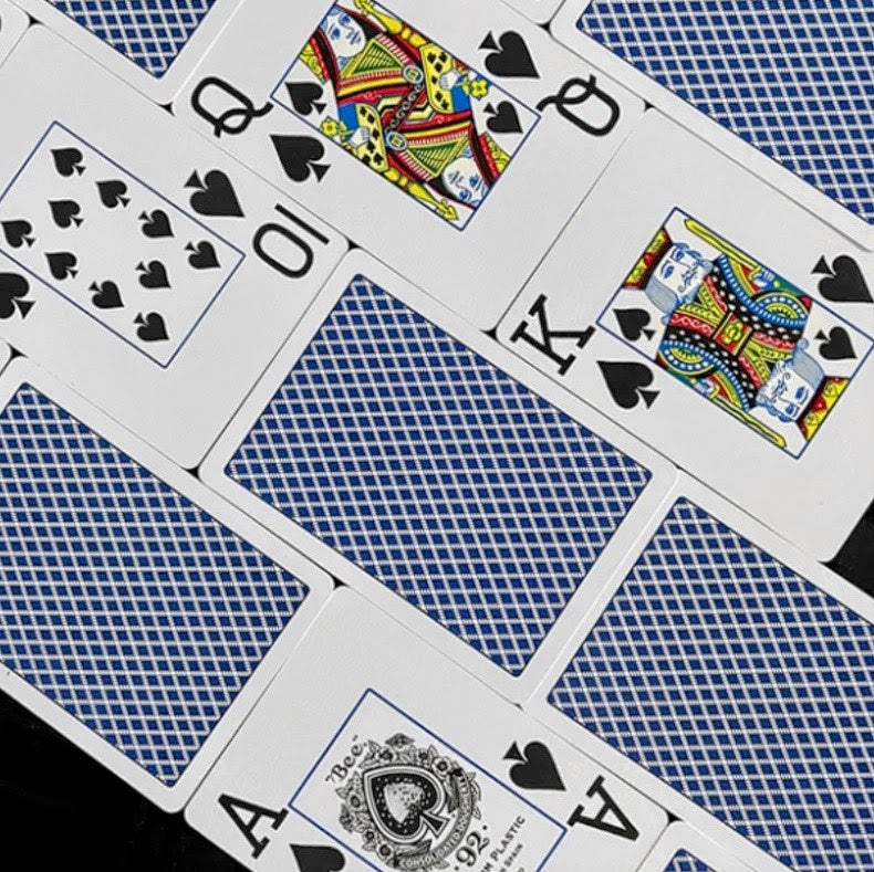 Bee Premium Plastic Gold Playing Cards Jumbo Index Waterproof Deck