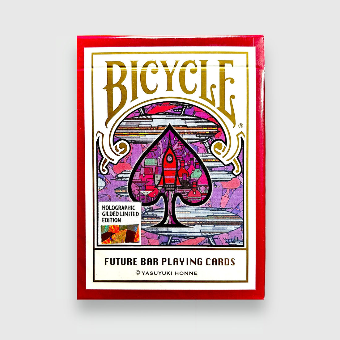 Bicycle Future Bar Holographic Gilded Playing Cards
