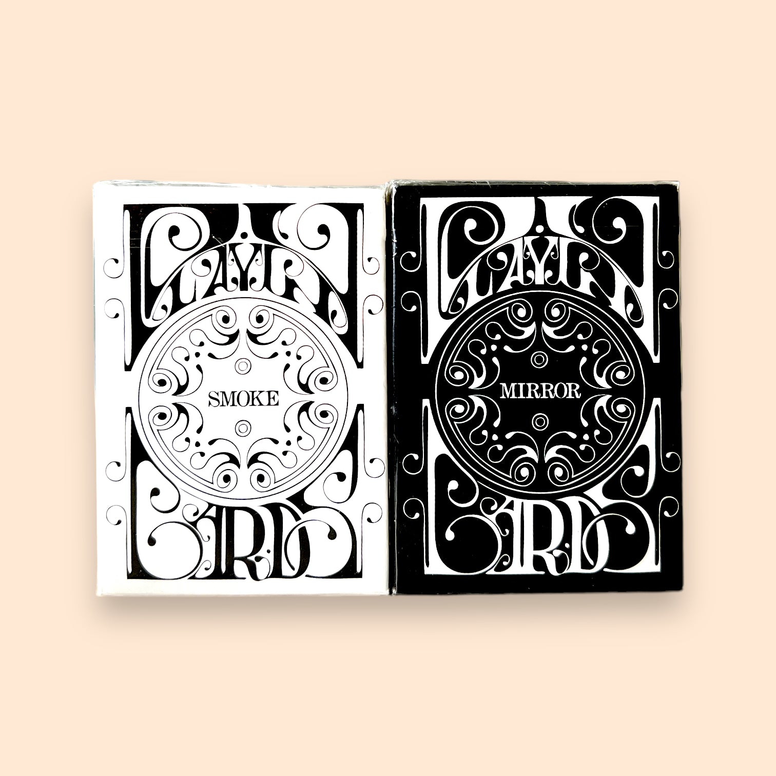 2 Decks Smoke & Mirrors V3 White + Black playing cards