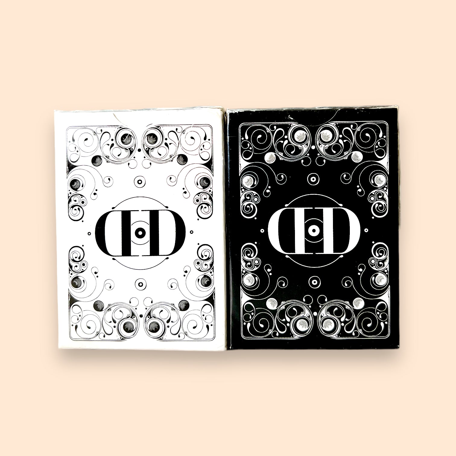 2 Decks Smoke & Mirrors V3 White + Black playing cards