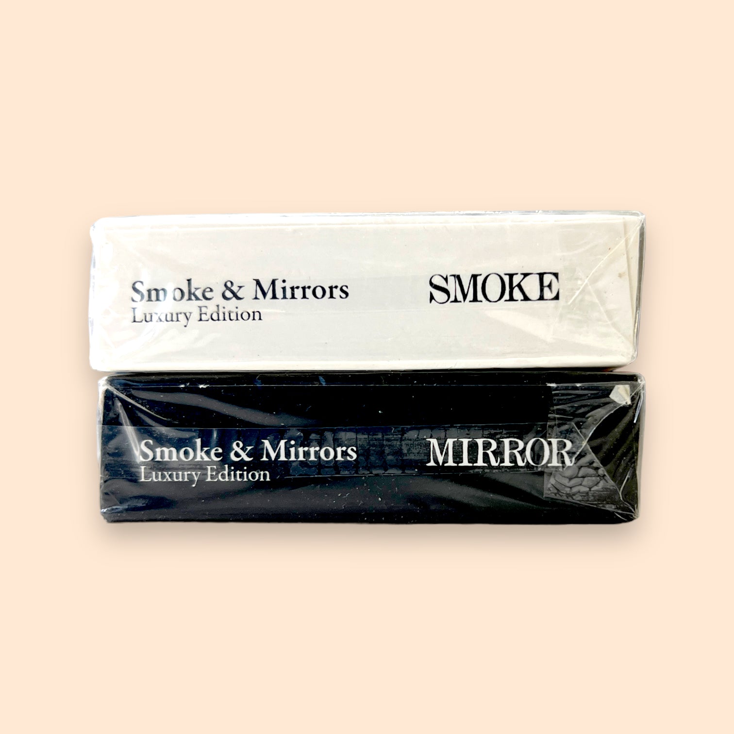2 Decks Smoke & Mirrors V3 White + Black playing cards