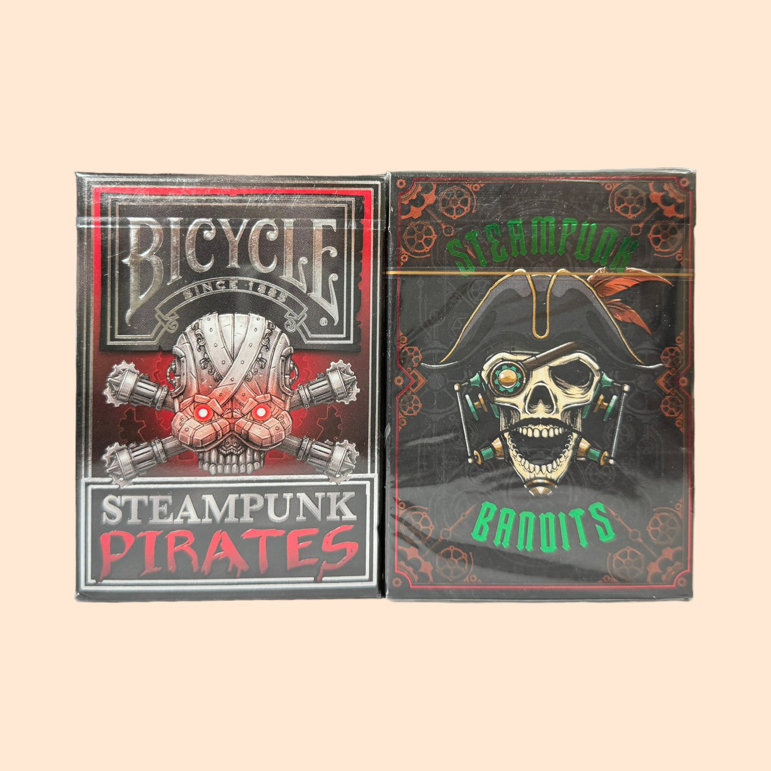 Bicycle Steampunk Pirates Black Flag + Bandits Colored Limited Edition Playing cards
