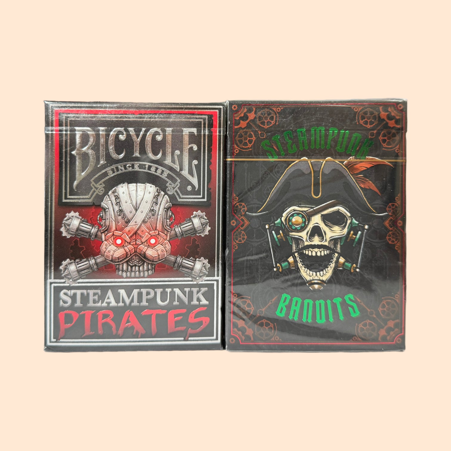 Bicycle Steampunk Pirates Black Flag + Bandits Colored Limited Edition Playing cards