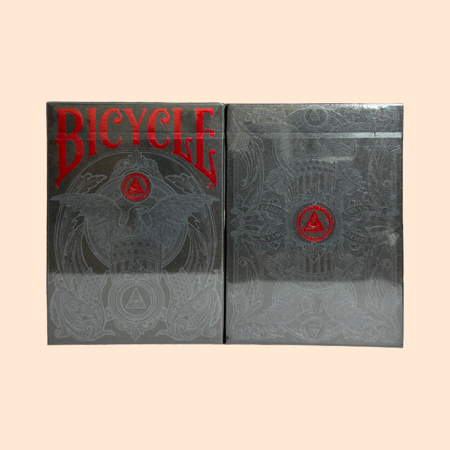 Bicycle Federal 52 Black Reserve Note Branded + Unbranded Numbered Playing Cards