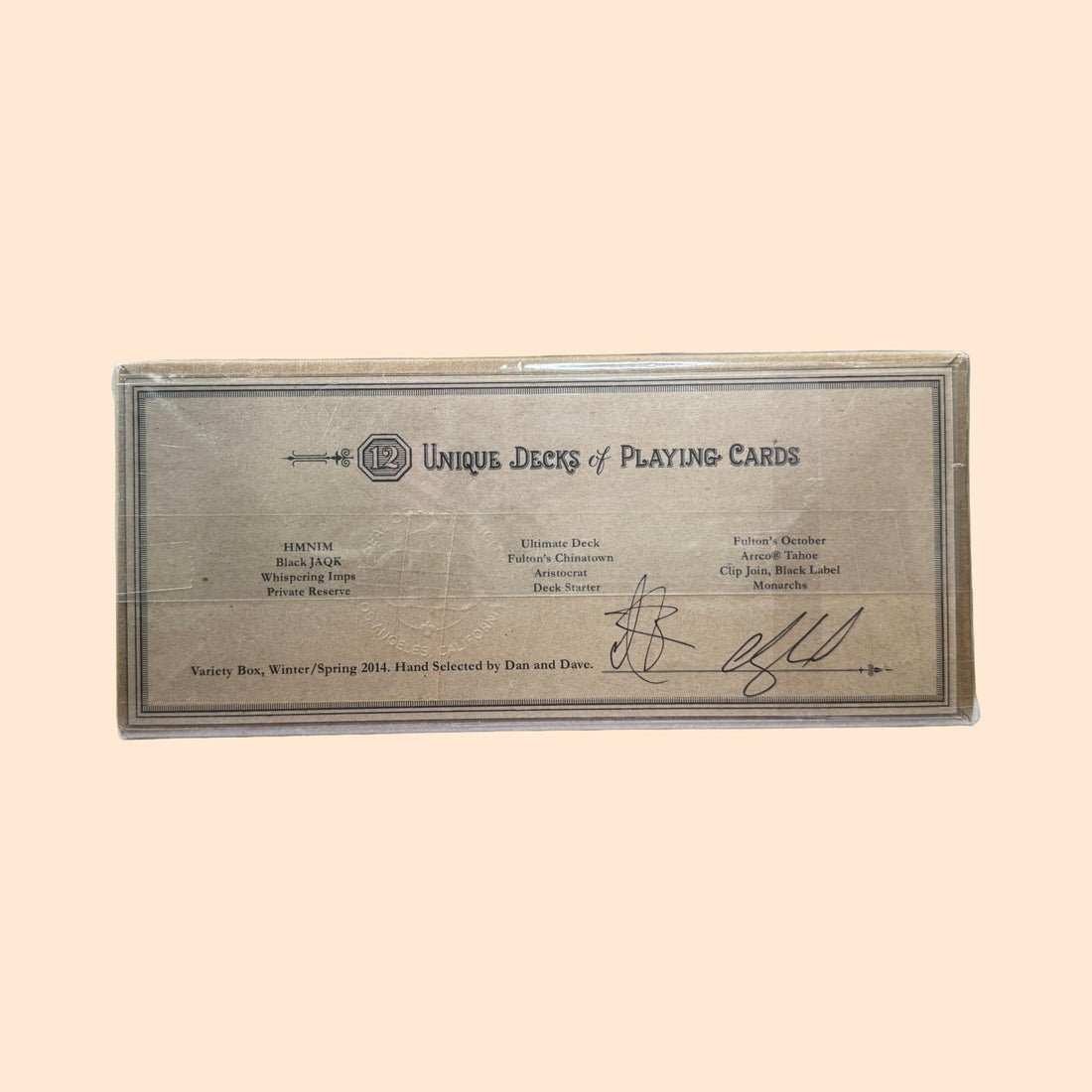 Dan & Dave Signed Variety Box - HMNIM, Private Reserve, Ultimate Deck, Fulton’s October - 12 Decks