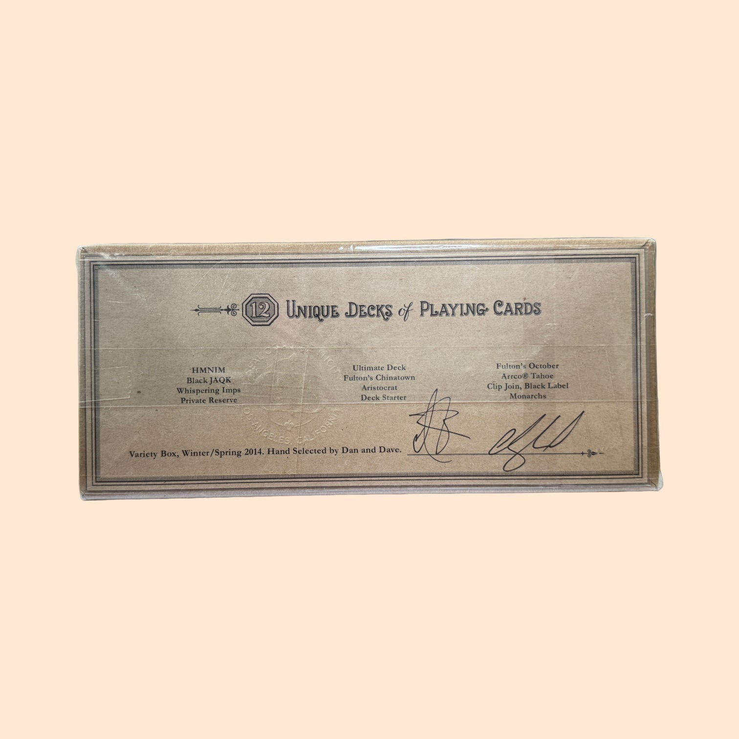 Dan & Dave Signed Variety Box - HMNIM, Private Reserve, Ultimate Deck, Fulton’s October - 12 Decks