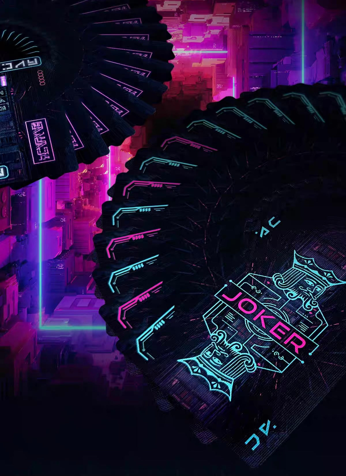 Bicycle Cyberpunk Cybercity Hardwired Cybernetic Playing Cards