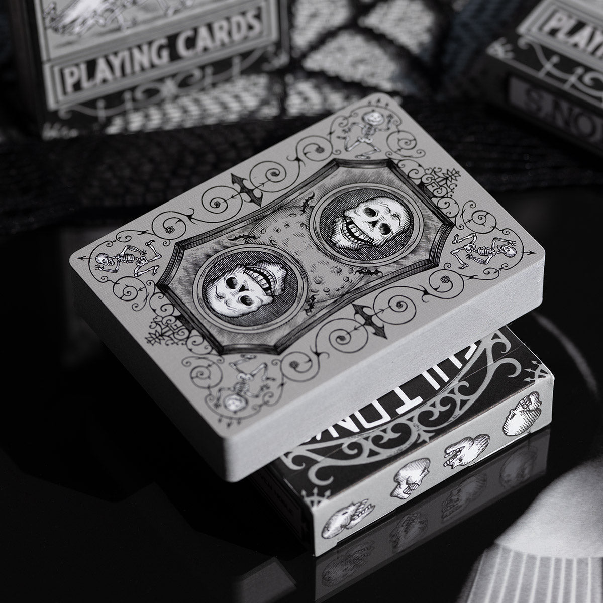 Fultons October Tombstone Grey Playing Cards