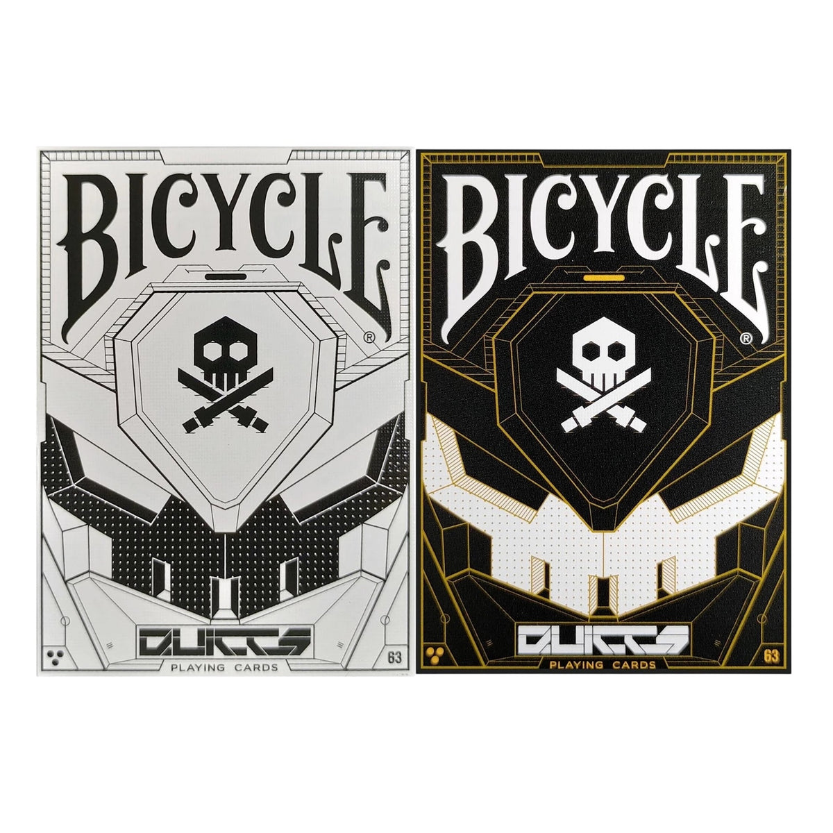 Bicycle Quiccs OG Black & Ghost White Playing Cards