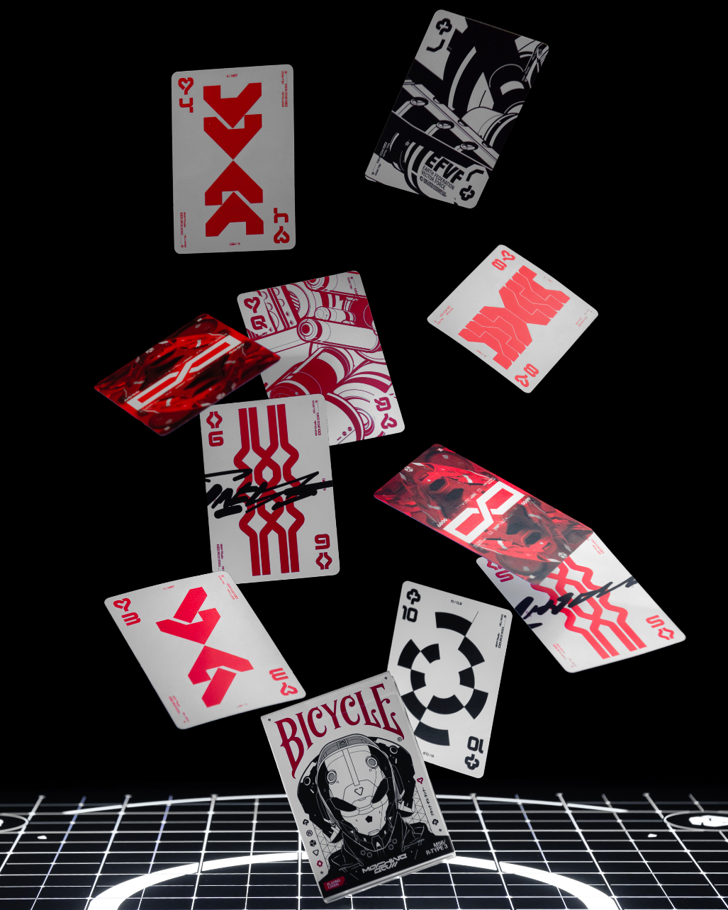 Bicycle Machine56 R-TYPE/3 White Playing Cards